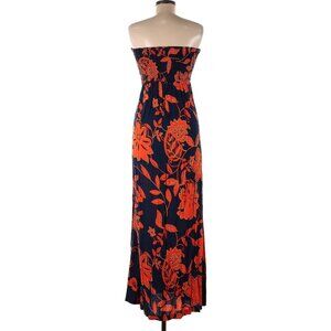 Floral Strapless Maxi Dress Size M